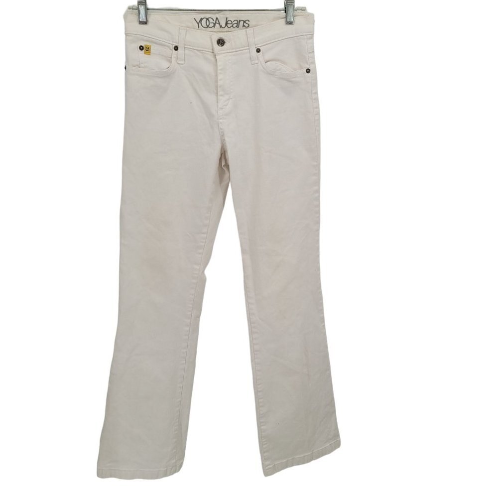 Yoga Jeans Canada Brand Womens 29 Classic Rise Alex Bootcut White Denim Stretch